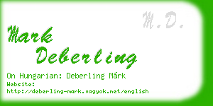 mark deberling business card